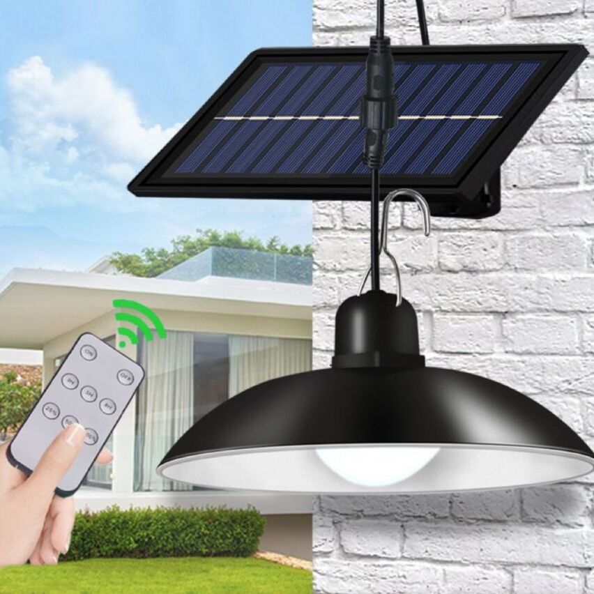 Factory Popular 360 Degrees Indoor Remote Control Extension Cable Solar Light for Shed