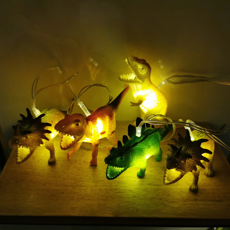 Battery Operated Christmas Night Lights Toy Super Fun Dinosaur String Lights for Kids