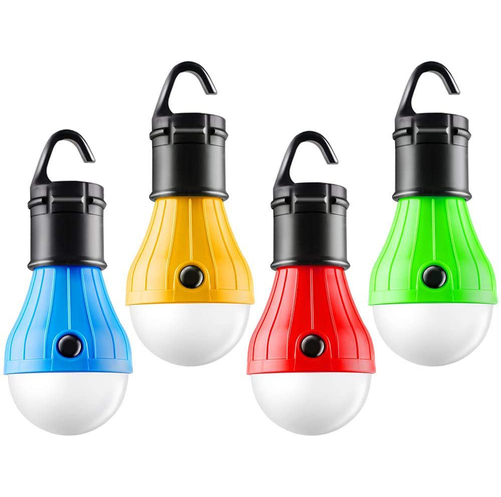 Hot Sale Portable 3 LED Outdoor Emergency Battery Powered Bulb Hanging Tent Lamp