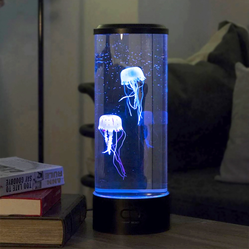 Hot Sale LED Color Changing Mood Table Night Light Jellyfish Lava Lamp For Excellent Gift