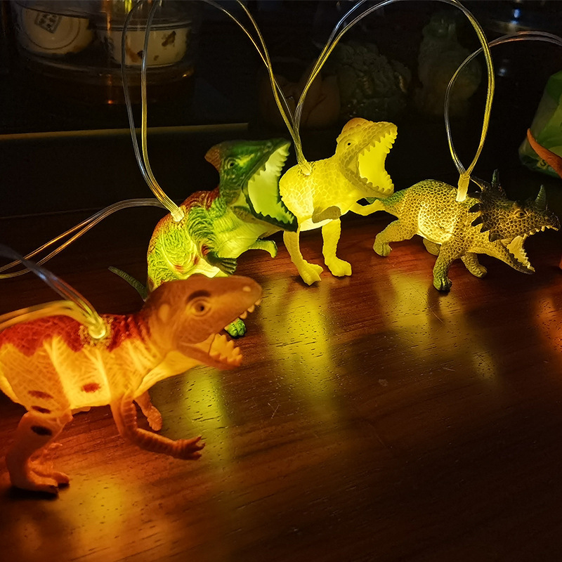 Battery Operated Christmas Night Lights Toy Super Fun Dinosaur String Lights for Kids