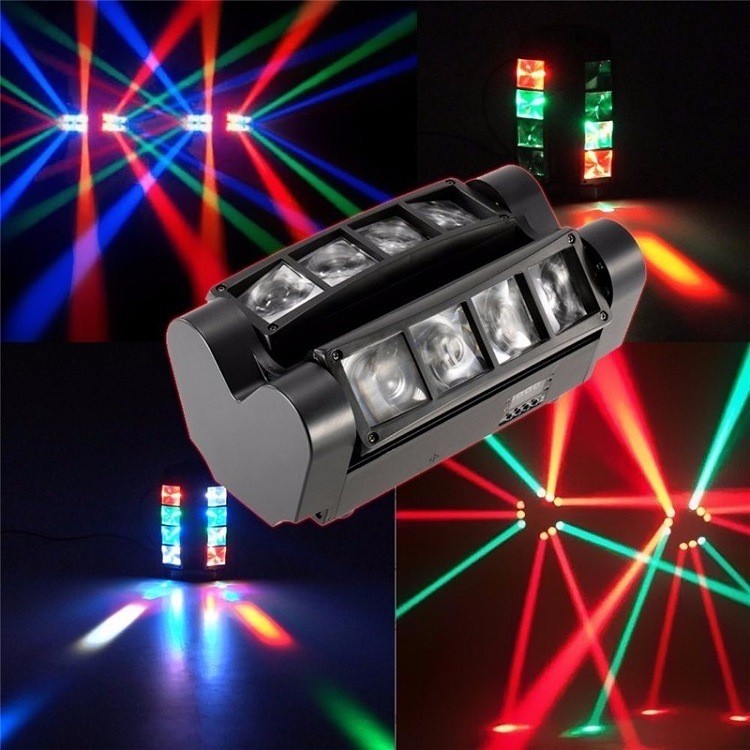 Beams Hot Sale Professional Sound Activated Dj Lights Gig Bar Moving Head Led Mini Spider Light for Party