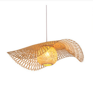 Contemporary Dining Room bamboo ceiling hanging lamp handmade outdoor bamboo pendant light