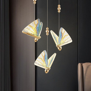 modern kitchen island light fixture dining light hanging colorful acrylic butterfly chandelier