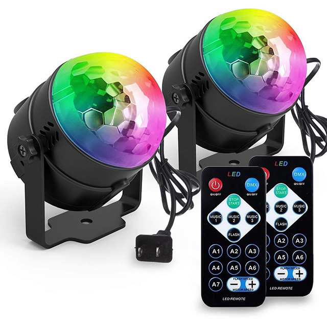 Cheap Indoor home Portable Flashing 7 Colors Dj Music Activated Disco Ball Party Light