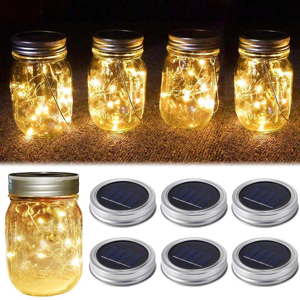 20 LED Hanging Outdoors Solar Mason Jar Led Fairy String Light for Christmas Garden Yard