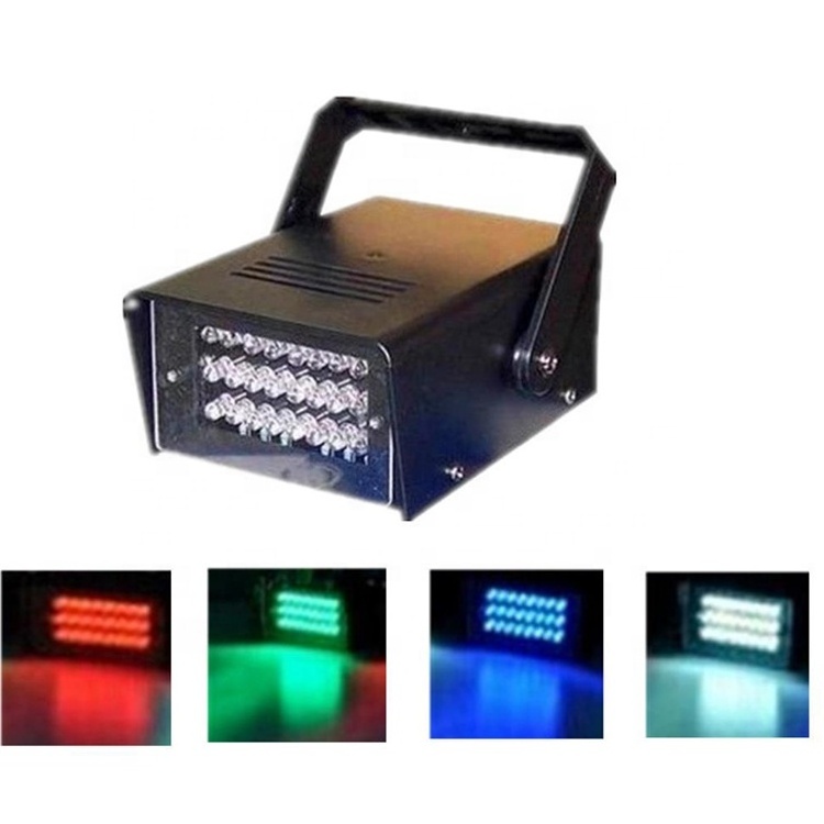 Hot Sale White Strobe Light Super Bright 24 LEDs Adjustable Speed Flash Stage Light