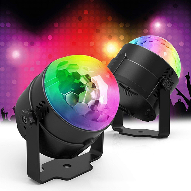 Cheap Indoor home Portable Flashing 7 Colors Dj Music Activated Disco Ball Party Light