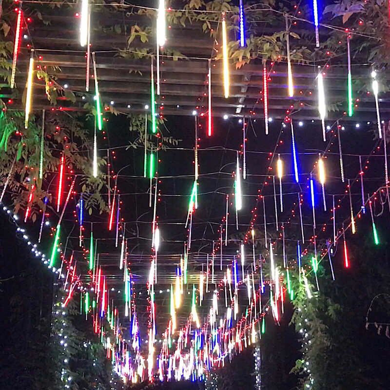 Factory Popular price 8 Tubes led christmas animated Meteor shower rain falling string lights for Tree