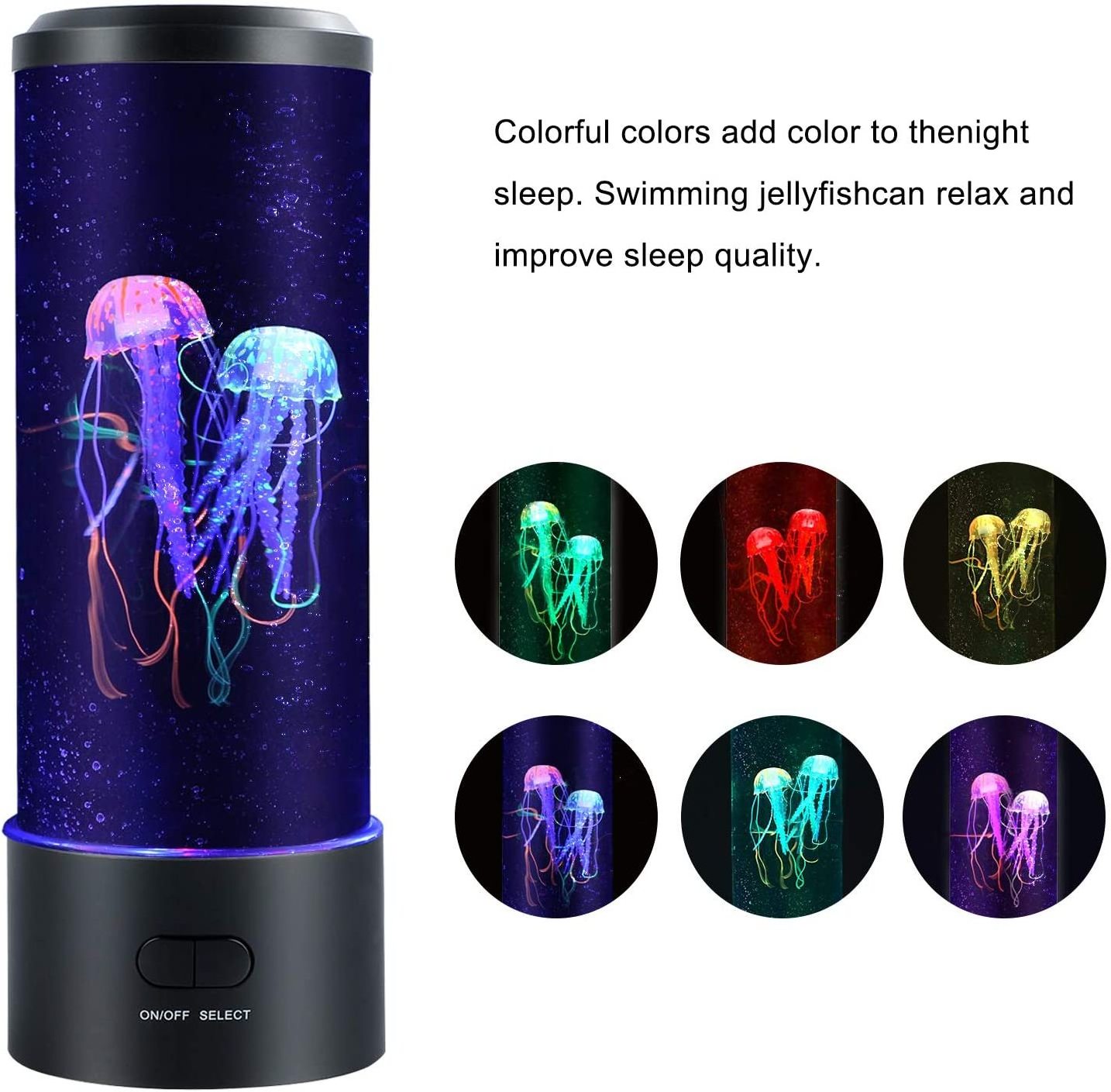 Hot Sale LED Color Changing Mood Table Night Light Jellyfish Lava Lamp For Excellent Gift