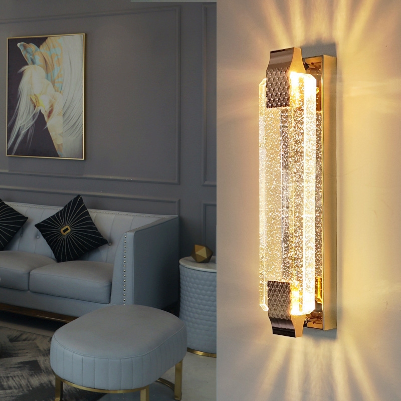 Nordic Modern Dimmable Gold Crystal Luxury Bubble Wall Lamps For Home Decoration