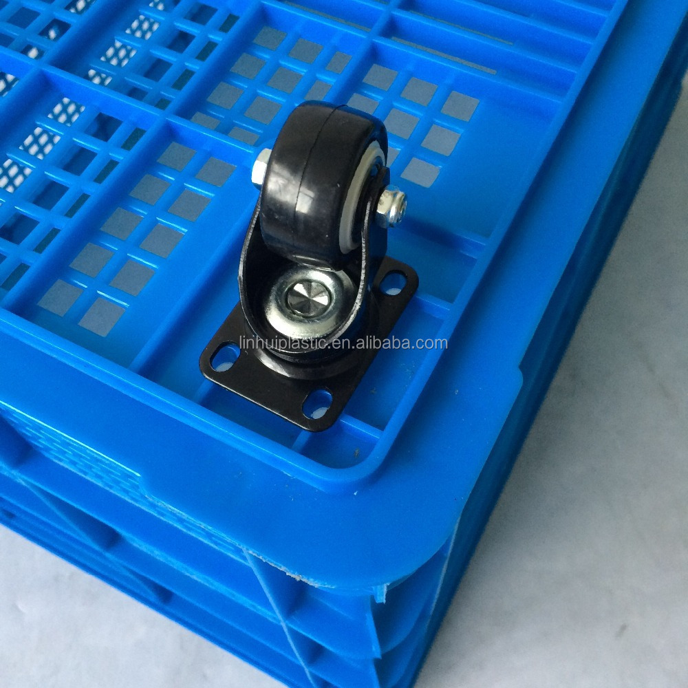 Wholesale plastic colored milk crates plastic moving boxes with wheels