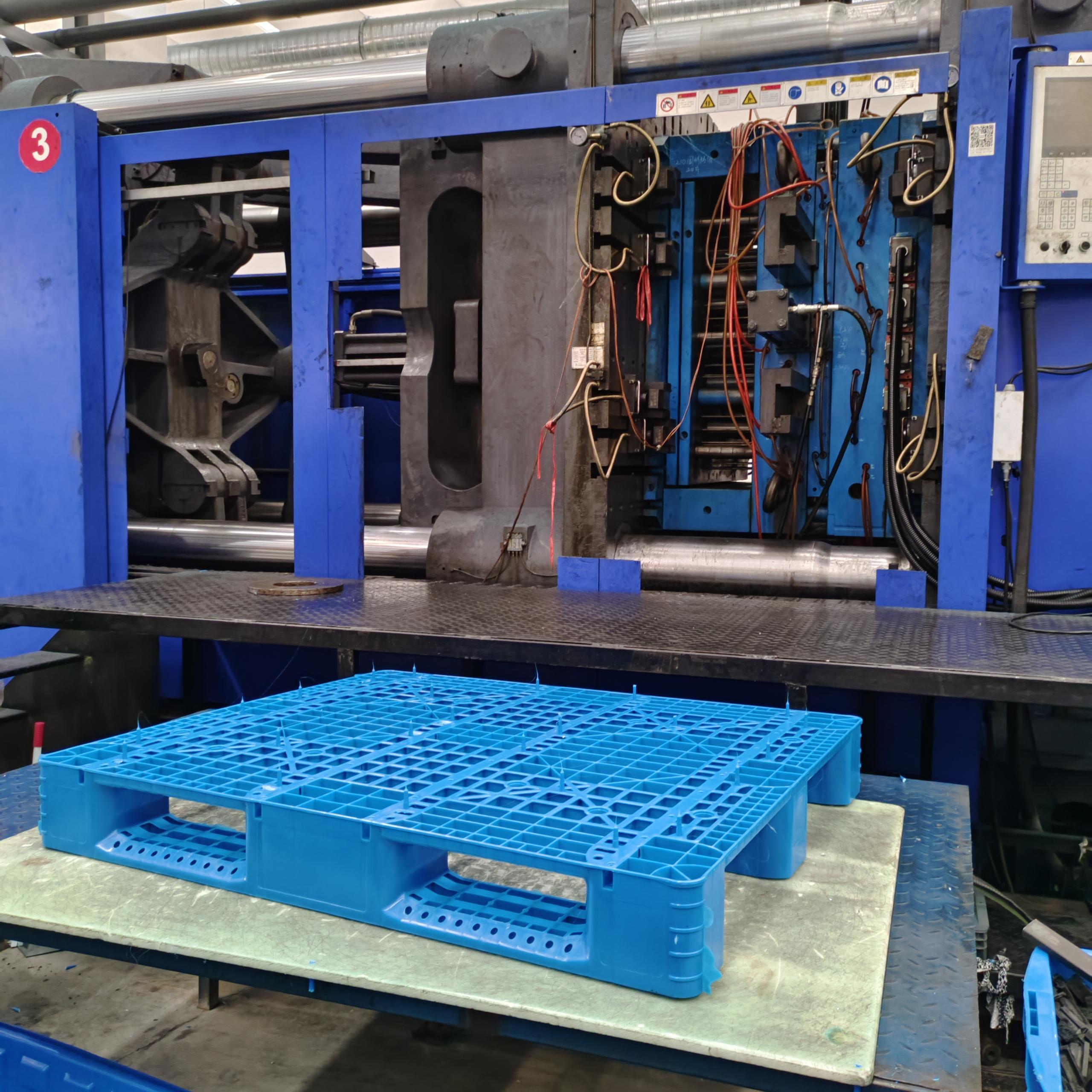 Heavy duty Euro rack blue plastic pallets for sale