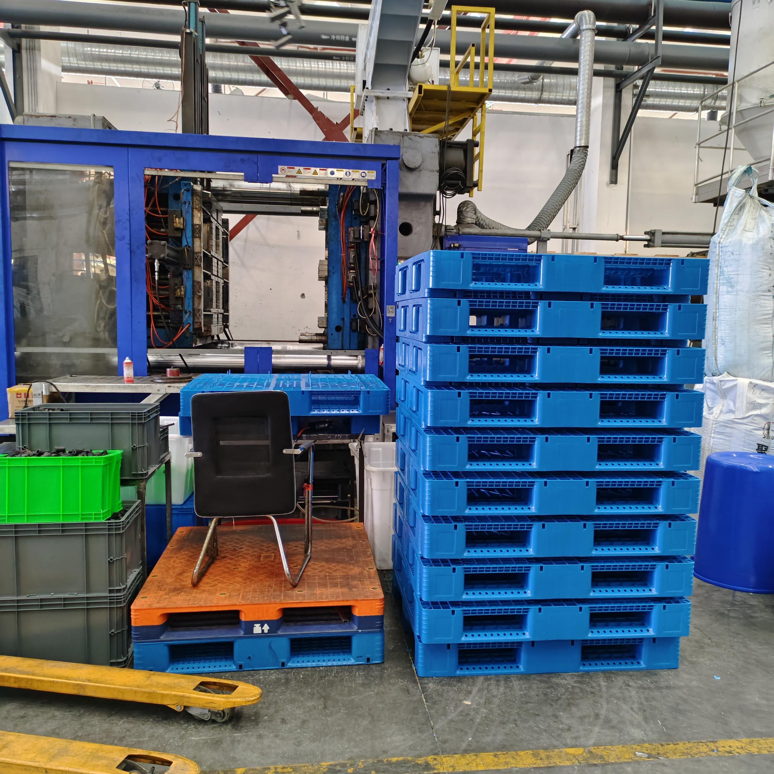 Heavy duty Euro rack blue plastic pallets for sale