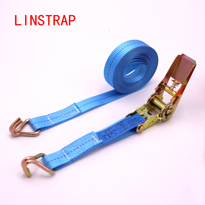 800kgs Customized Color quick cam buckle ratchet cargo truck strap car tie down webbing