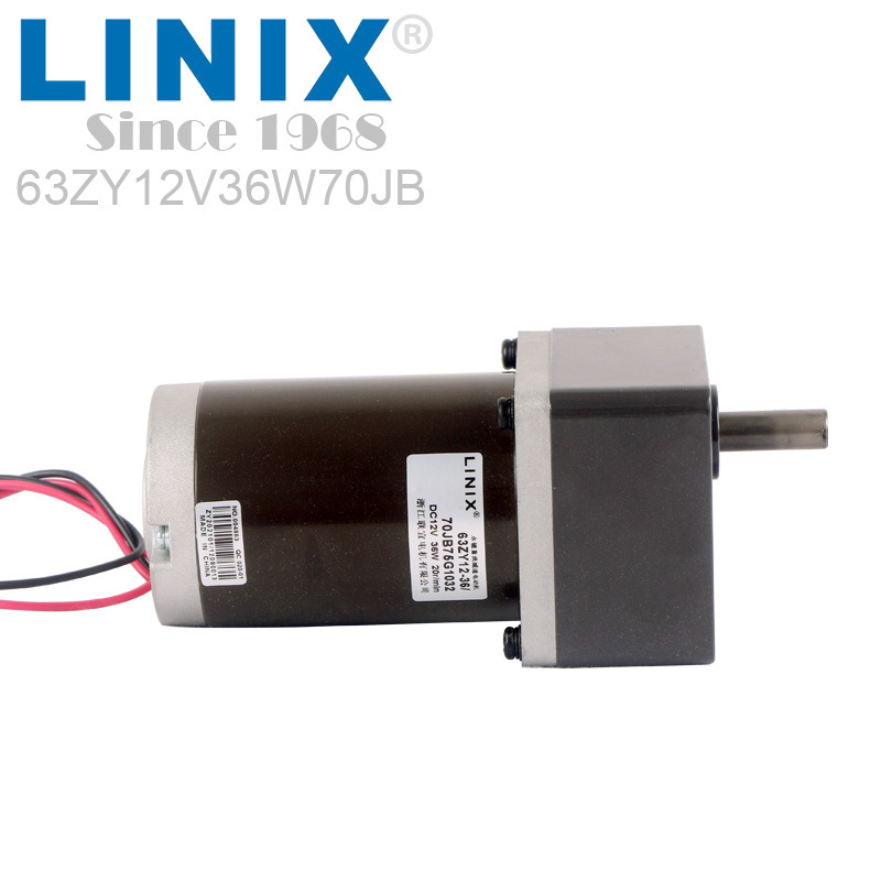 LINIX 12V 36W Dc Motor 70mm Gearbox Frame Featuring High Torque and Low Noise Applied to Automation Equipment  Motor