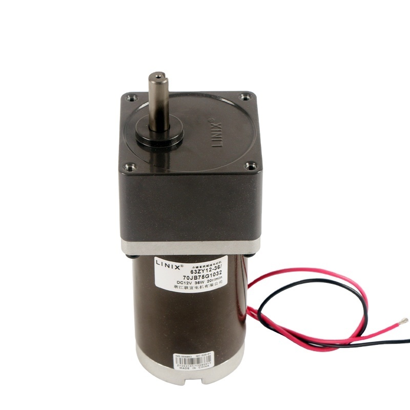 LINIX 12V 36W Dc Motor 70mm Gearbox Frame Featuring High Torque and Low Noise Applied to Automation Equipment  Motor