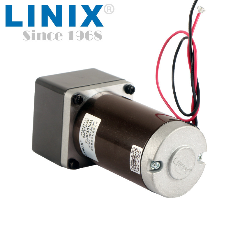 LINIX 12V 36W Dc Motor 70mm Gearbox Frame Featuring High Torque and Low Noise Applied to Automation Equipment  Motor