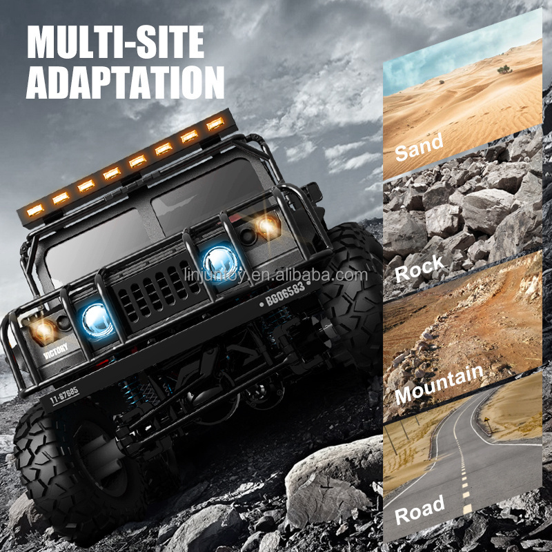 2.4G all-wheel drive RC high-speed simulation model Alloy Hummer climbing off-road vehicle Jeep toy RC Remote control car