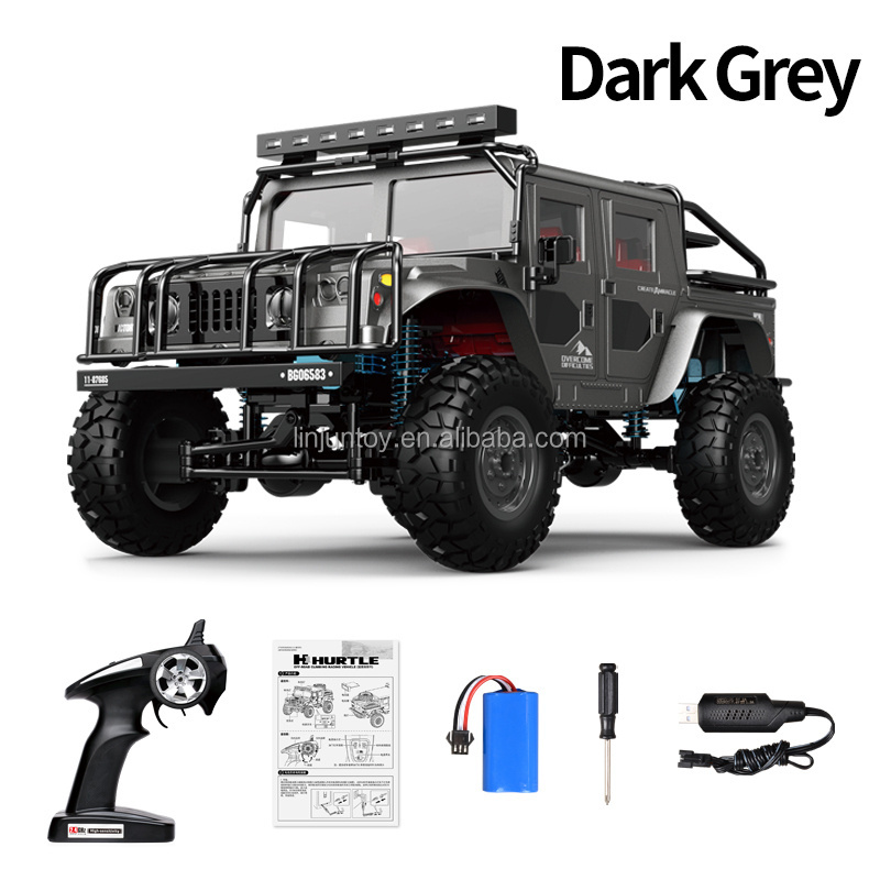 2.4G all-wheel drive RC high-speed simulation model Alloy Hummer climbing off-road vehicle Jeep toy RC Remote control car