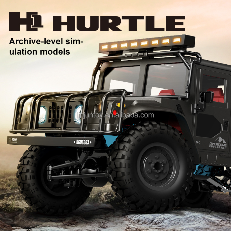 2.4G all-wheel drive RC high-speed simulation model Alloy Hummer climbing off-road vehicle Jeep toy RC Remote control car