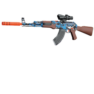 The latest manual electric AK47 shooting ball gun outdoor game splash ball catapult adult toy gun