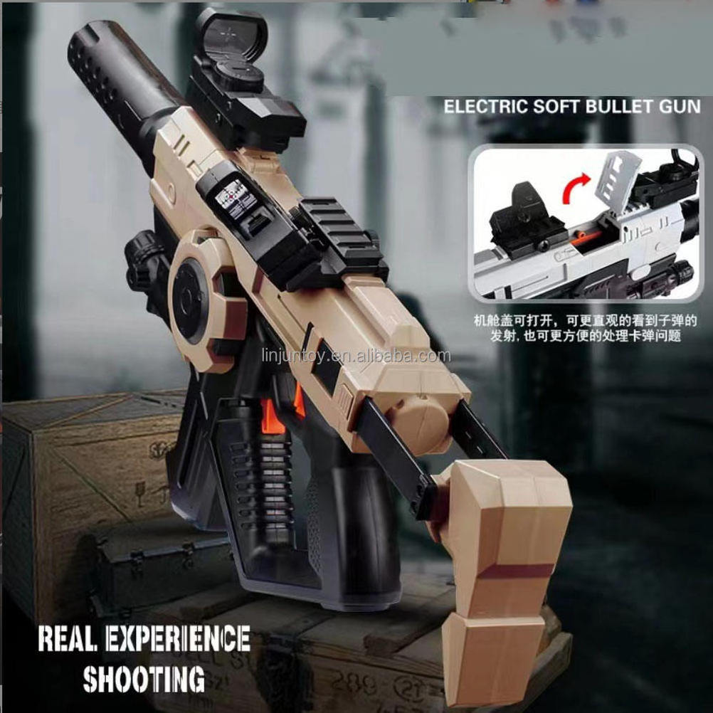 High quality soft bullet gun Electric gun and 20 soft bullet high capacity magazine boys outdoor toy gun