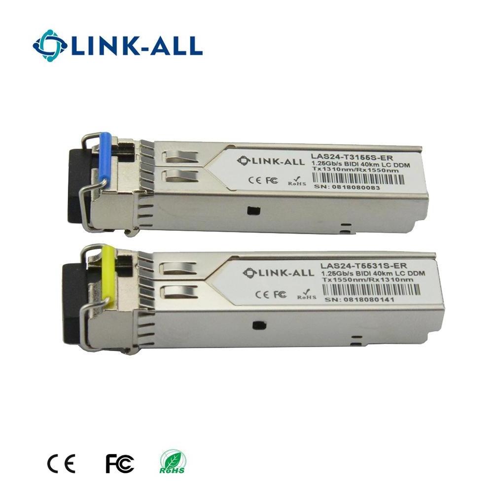 Link-All 1.25g 40km cisco compatible sfp module with 1310nm Tx 1550nm