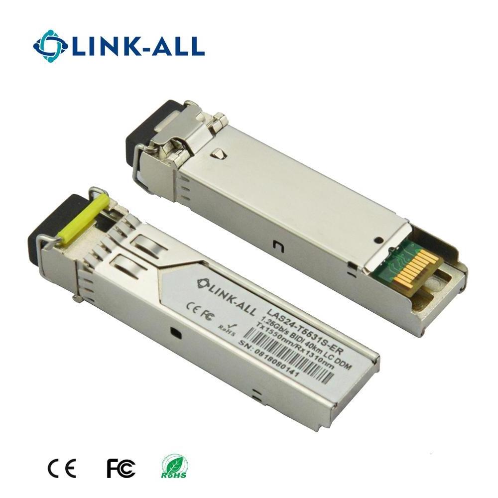 Link-All 1.25g 40km cisco compatible sfp module with 1310nm Tx 1550nm