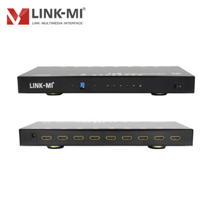 LINK-MI 1x8 HDMI Splitter Support 4K@60Hz EDID 3D HDCP 1 in 8 out Video Splitter for 8 Ultra HD displays Audio Video Splitter