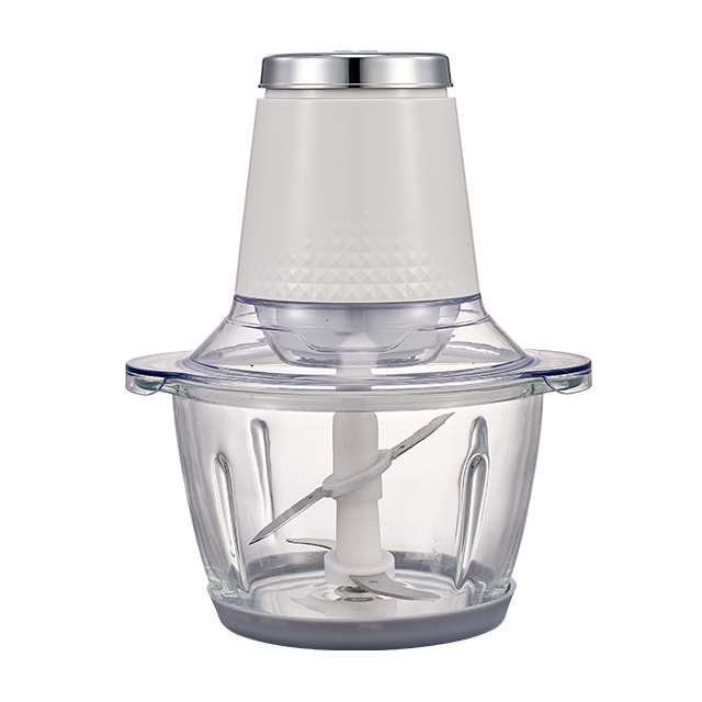 400W household food chopper for chopping meat, garlic, red pepper and more 1.2l glass bowl