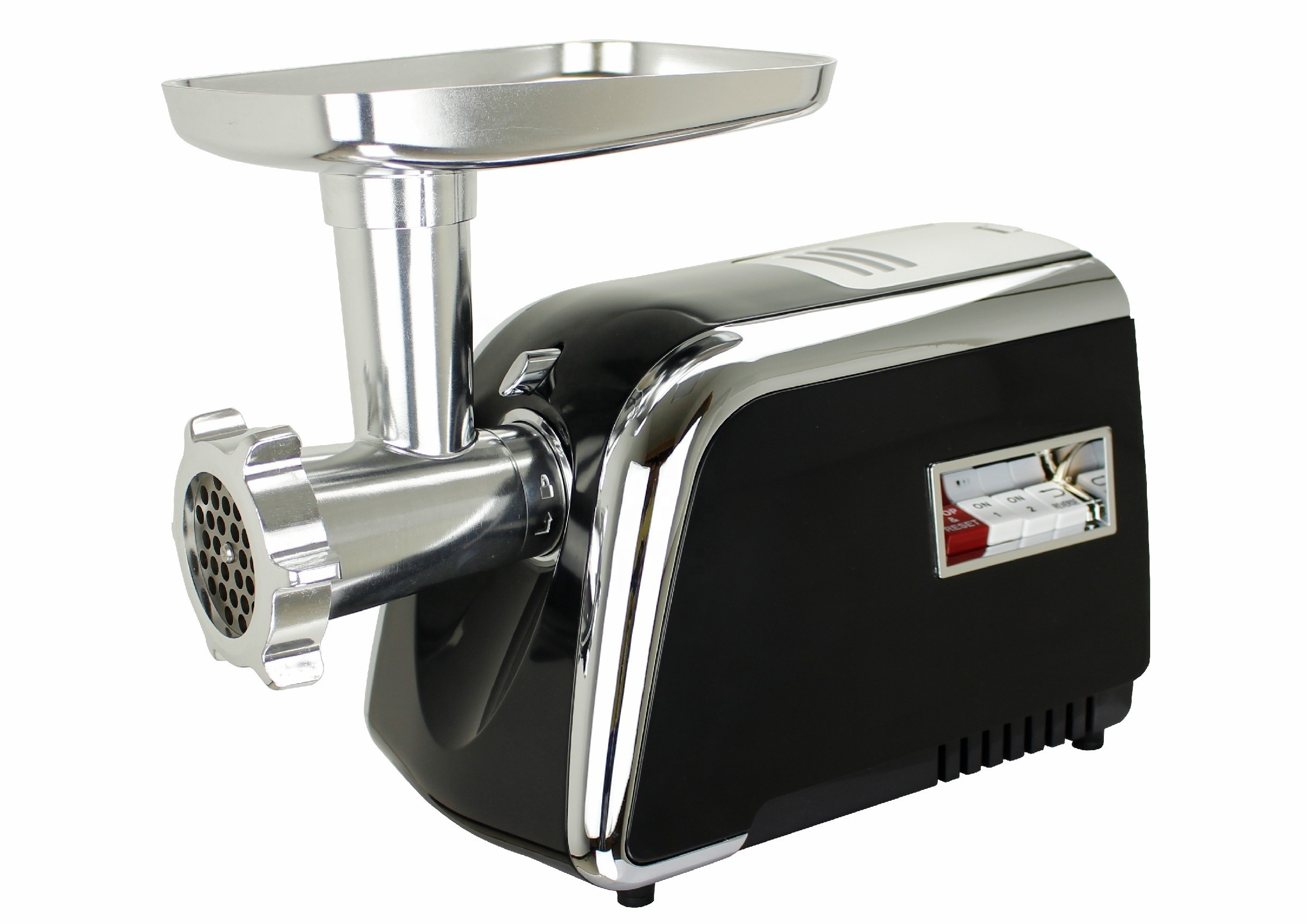 2023 Linkplus New Customized Color Household 500W Stainless Steel Meat Grinder with Piano Button Metal Cutting Plates