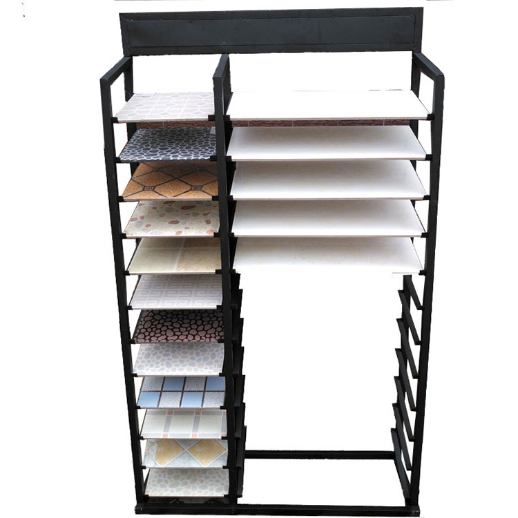 Floor Stand Metal Ceramics Tiles Display Rack For Marble Quartz Panel Or Tiles Marble Stone Display