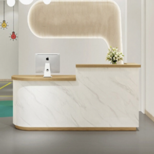 Modern Wood Reception Desk Beauty Salon Office Building Modern Office Reception Desk