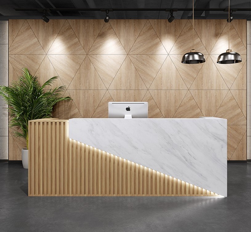 Modern Office Furniture Customized Front Desk Cashier Desk Clothing Store Beauty Salon Special Reception Desk