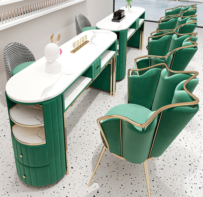 Modern Double Manicure All Nail Tech Technician Table De Nail Furniture table for nails salon furniture manicure