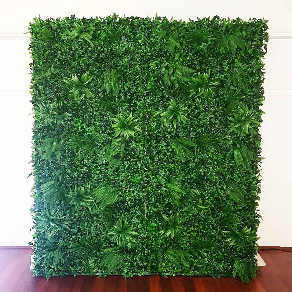 Customized size Artificial Green Panel Decorative Plant Outdoor Indoor Artificial Grass Wall Backdrop Grass Wall Panels