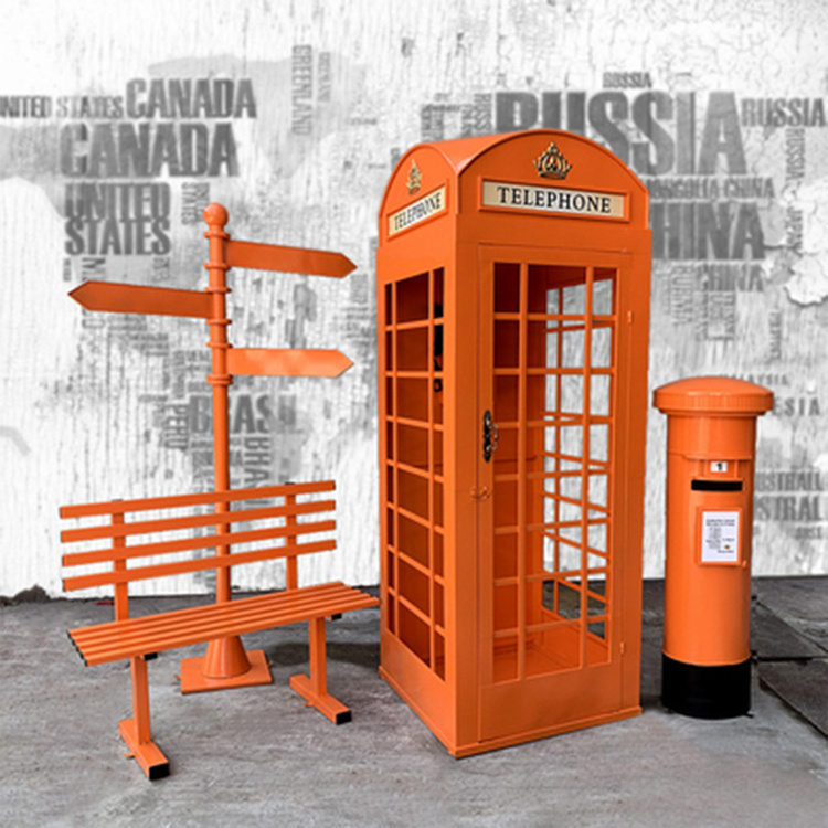 High Quality Wedding Decor London Telephone Booth Decoration Antique Telephone Booth