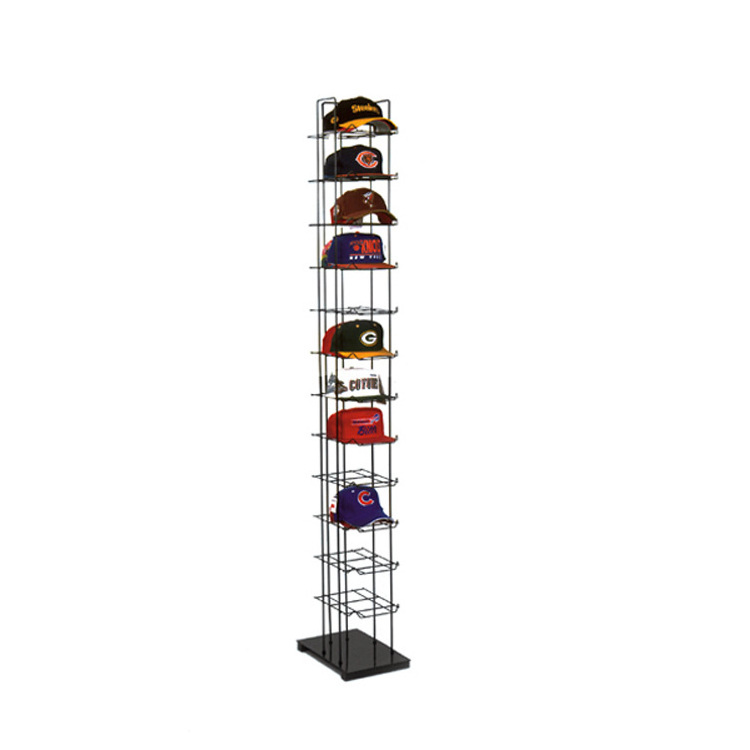 wire hat display shelf stand metal baseball hat display rack for shop