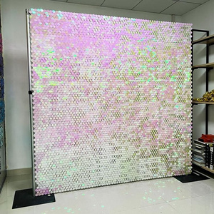 hexagon pvc multi color shimmer sequin wall Wedding Decorations 3D Sequin Wall Backdrop hexagon Panel shining shimmer wall