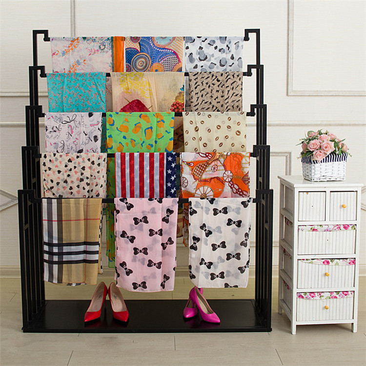 Customized rotating retail scarf shop display rack