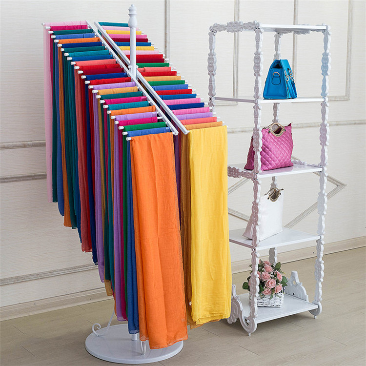 Customized rotating retail scarf shop display rack