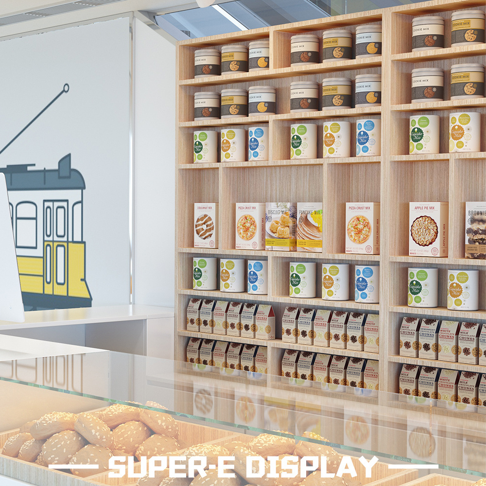 Customized Modern Sweet Food Display Mall Kiosk Stand Candy Shop Interior Design Bakery Cookie Food Store Design