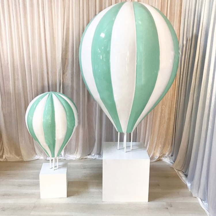 Hot Air Balloon Resin Prop for Party Outdoor Decoration Animal Balloon Fiberglass Display