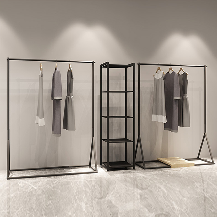 Custom retail clothing rails display racks