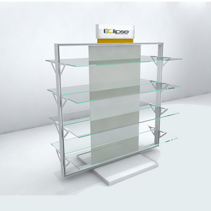 Acrylic Glass Shoe Stand Display Four Layers Shoes Rack Shelf