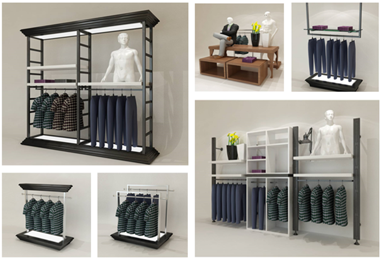 Modern shop fittings and display retail rack clothing