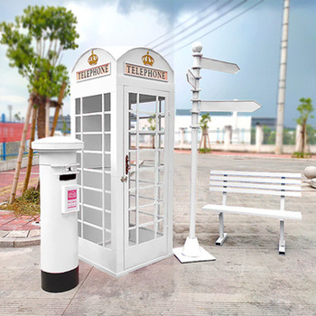 High Quality Wedding Decor London Telephone Booth Decoration Antique Telephone Booth