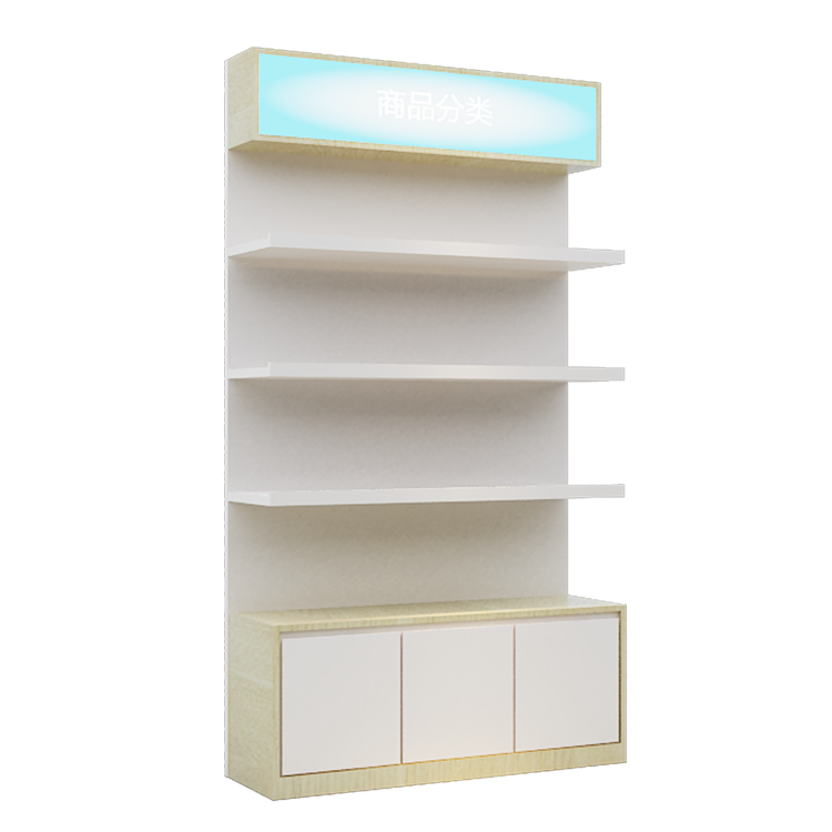 Retail Cosmetic Display Shelf Metal Wood Display Racks Cosmetics Beauty Supply Store Shelf Makeup Stand Showcase Display Case