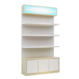 Retail Cosmetic Display Shelf Metal Wood Display Racks Cosmetics Beauty Supply Store Shelf Makeup Stand Showcase Display Case